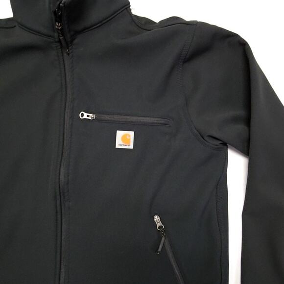 Carhartt Crowley Soft Shell Jacket Black Outdoor Workwear Full Zip Large Mens - Picture 5 of 15